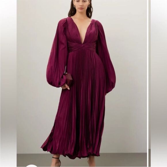 Mac Duggal Pleated Charmeuse Gown 6 $498 - Picture 3 of 8